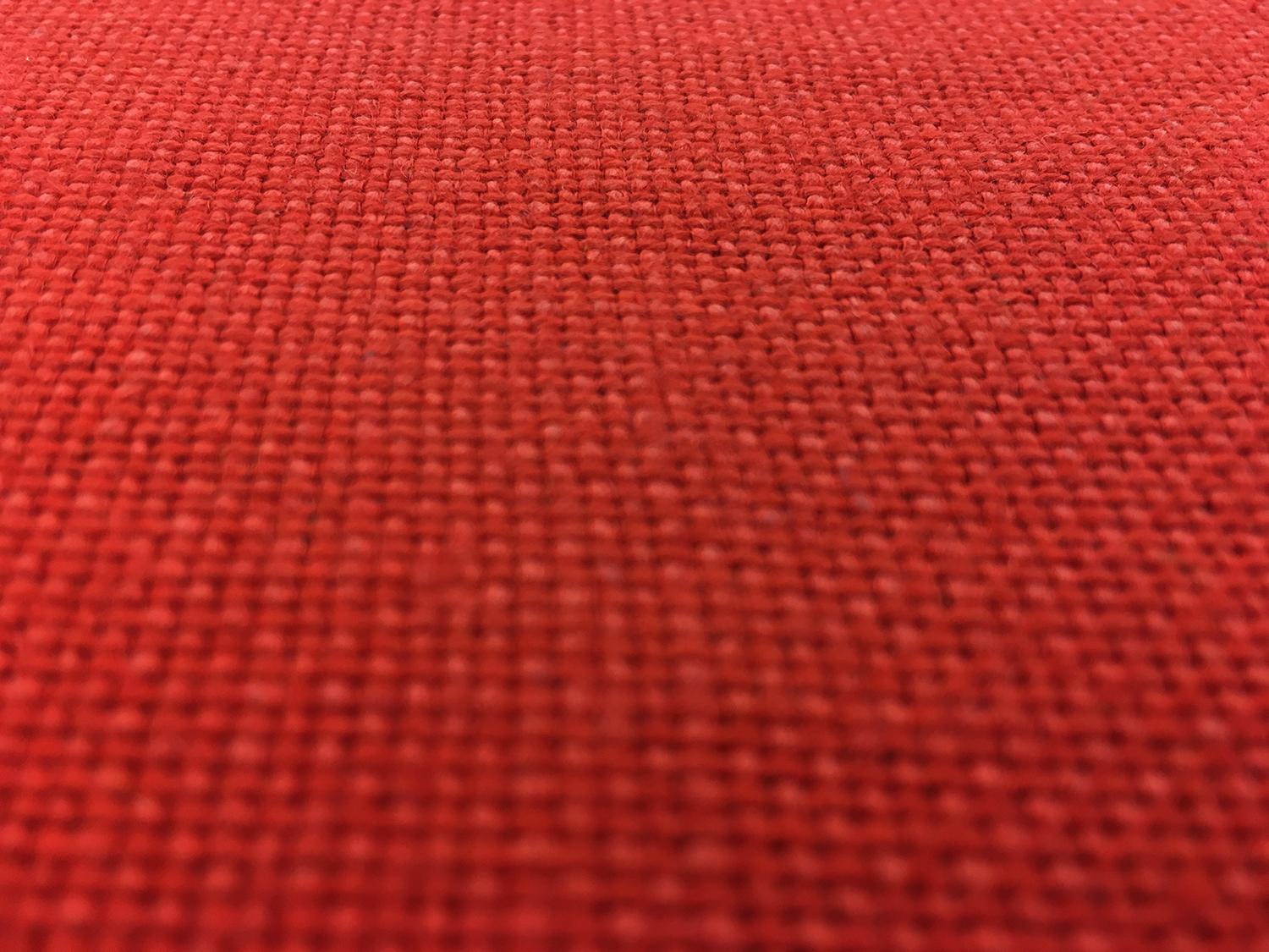 Upholstery Linen in Tomato Red0