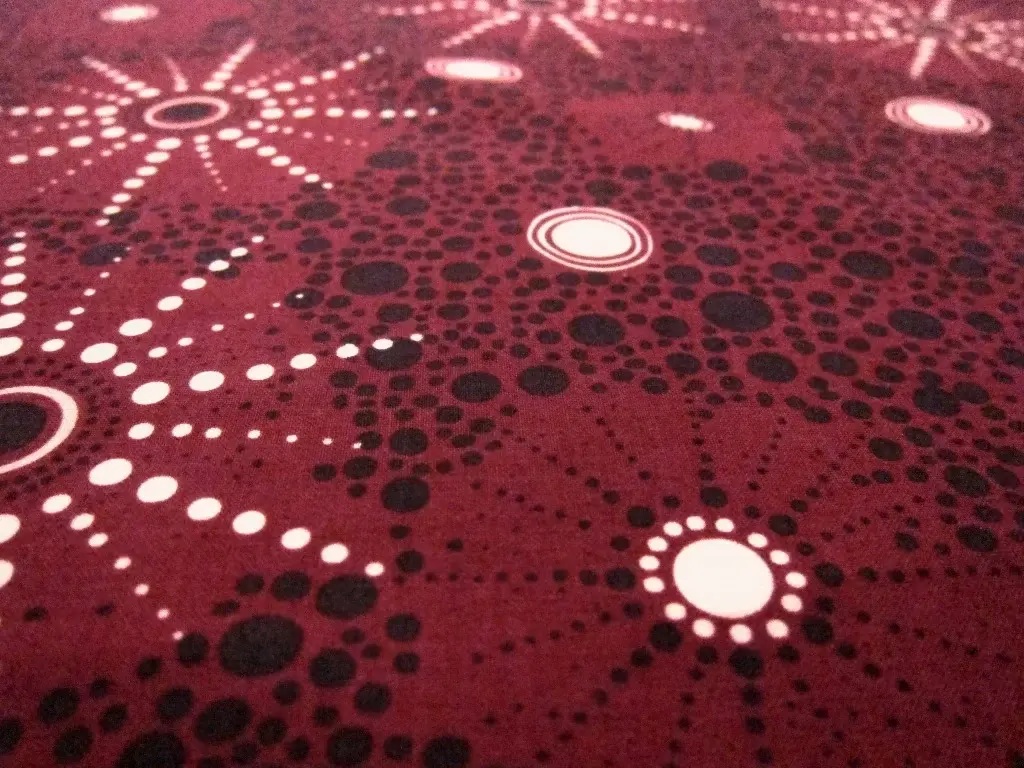 Australian Cotton Print With Aboriginal Motif2