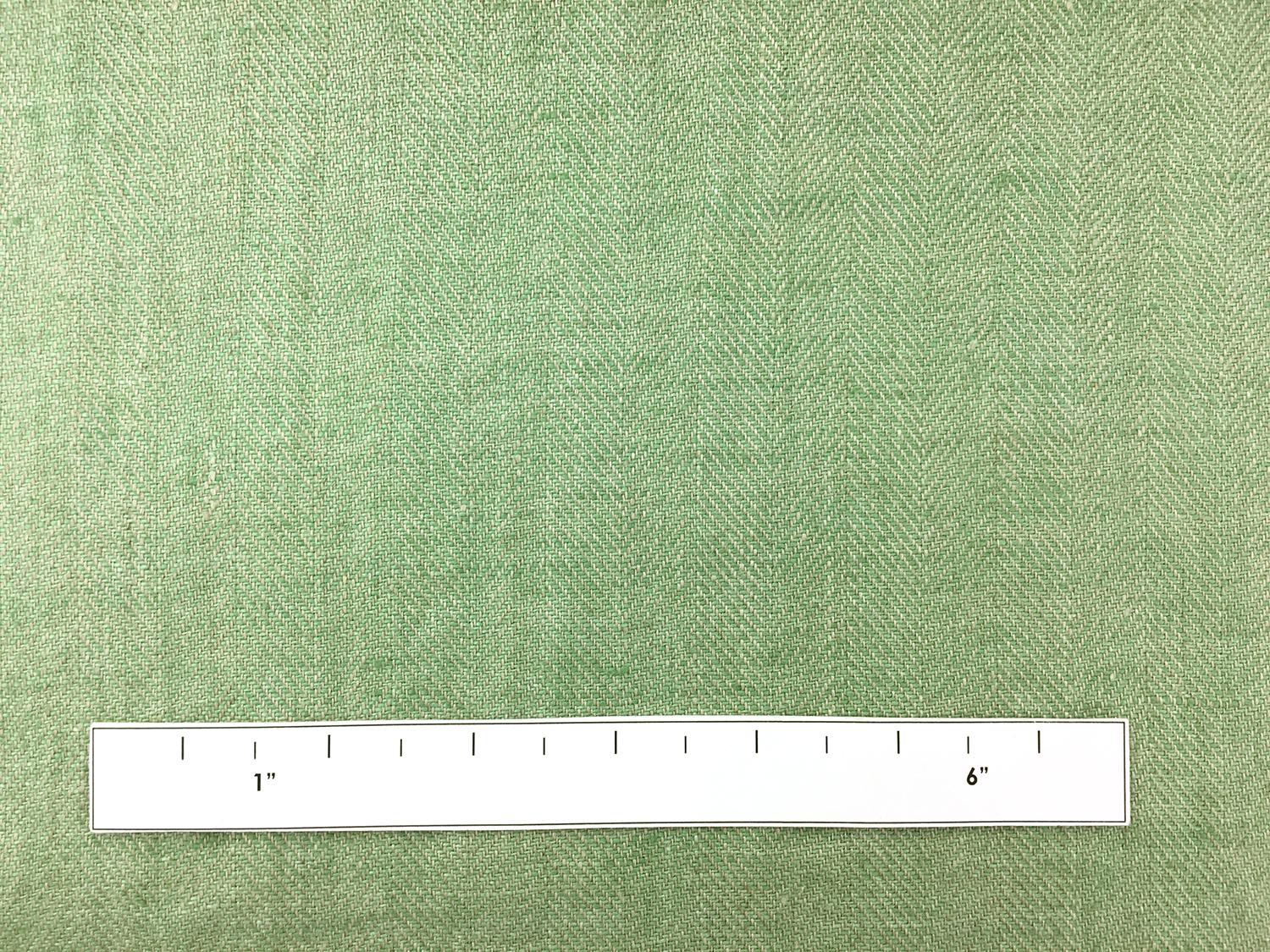 Linen Herringbone in Apple Green1