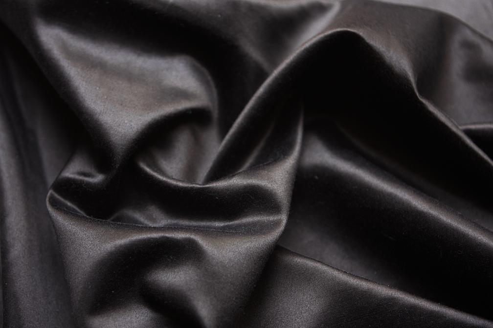 Silk and Cotton Sateen in Black0