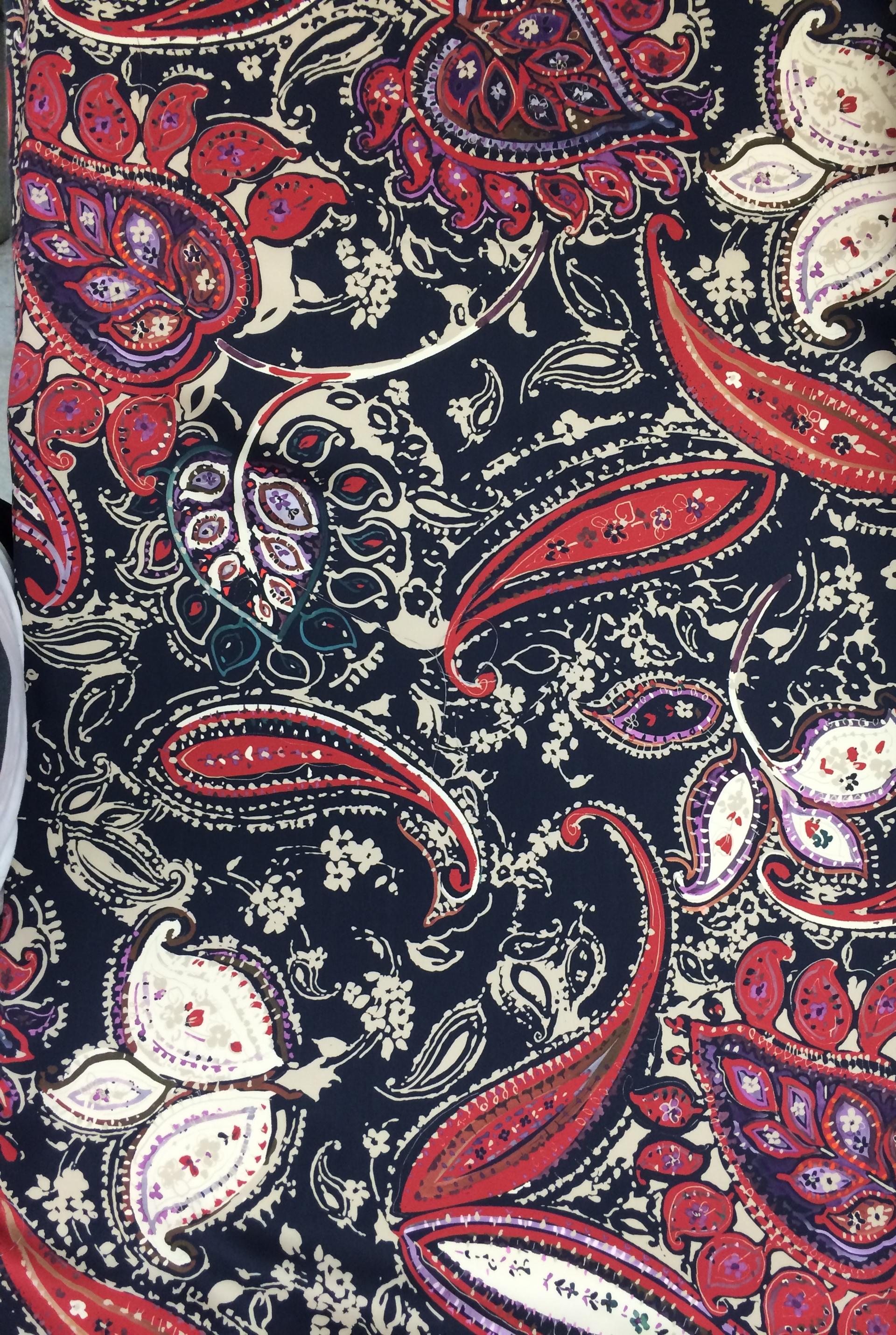 Printed Silk Mikado0