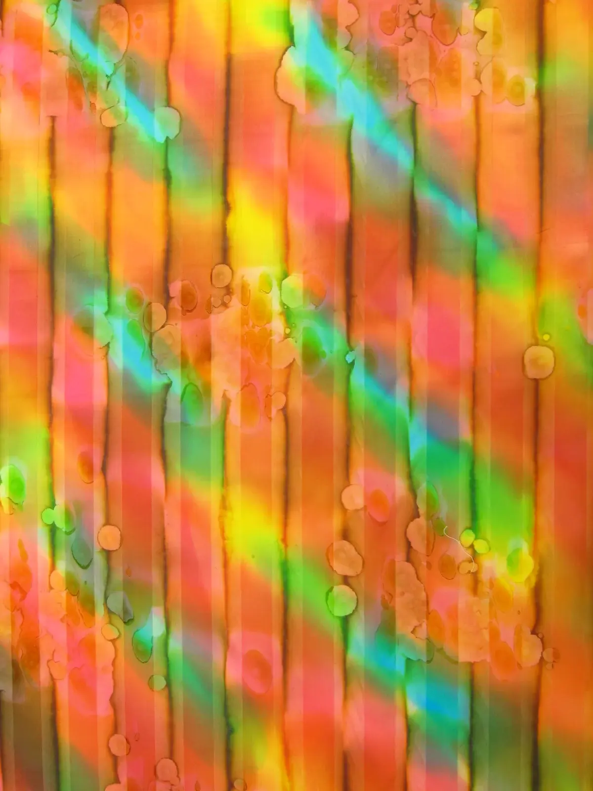 Tie Dye Satin Stripe Silk Chiffon0