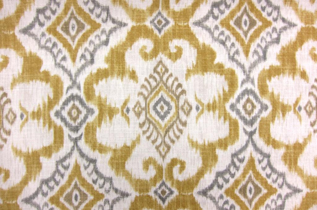 Linen Upholstery Ikat Deco Print0