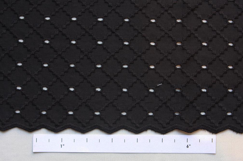 Cotton Eyelet in Black0