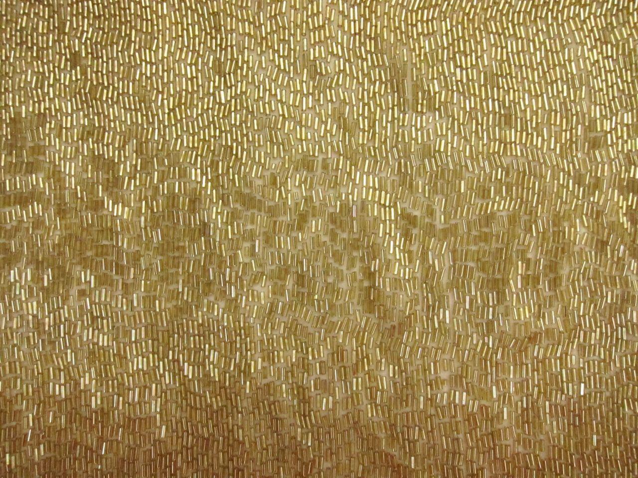 Bugle Beads on Silk Organza0