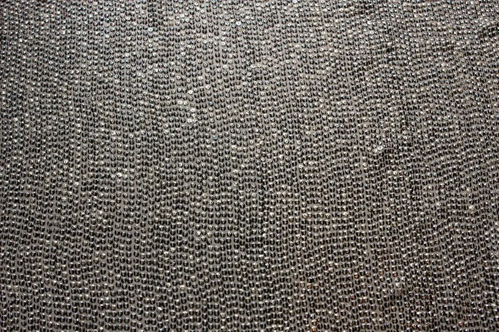 Sequins on Silk Chiffon0