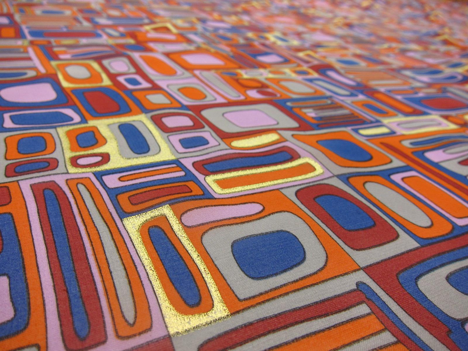 Metallic Printed Silk Chiffon2