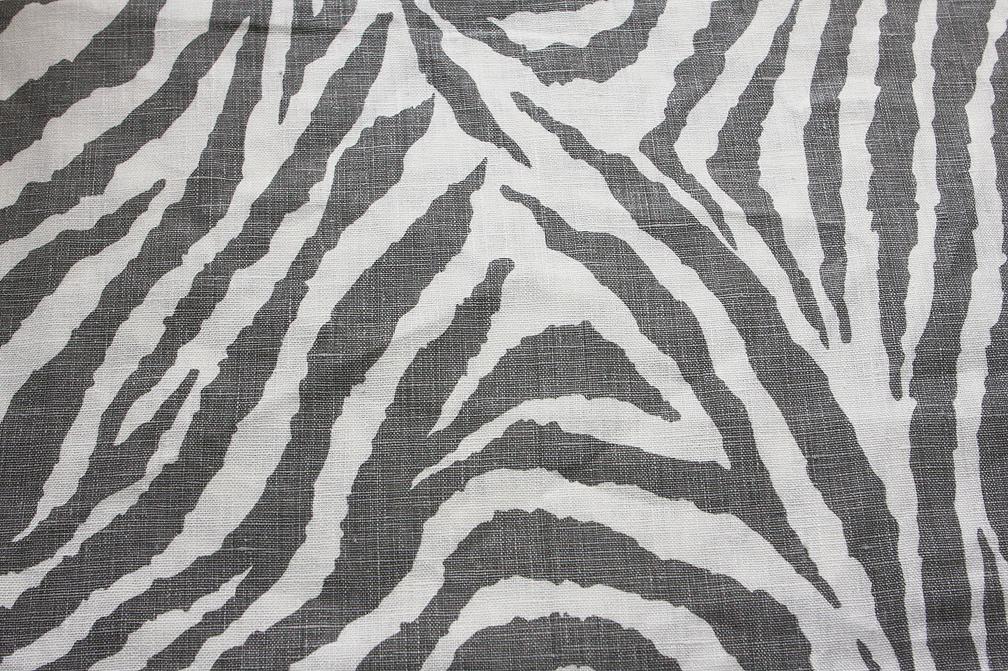 Linen Upholstery Zebra Print0