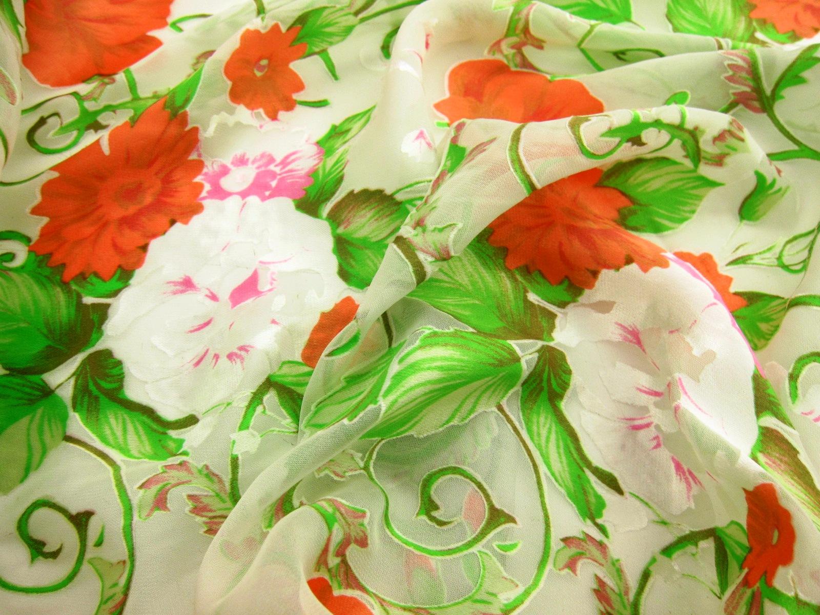 Printed Silk Burnout Chiffon2