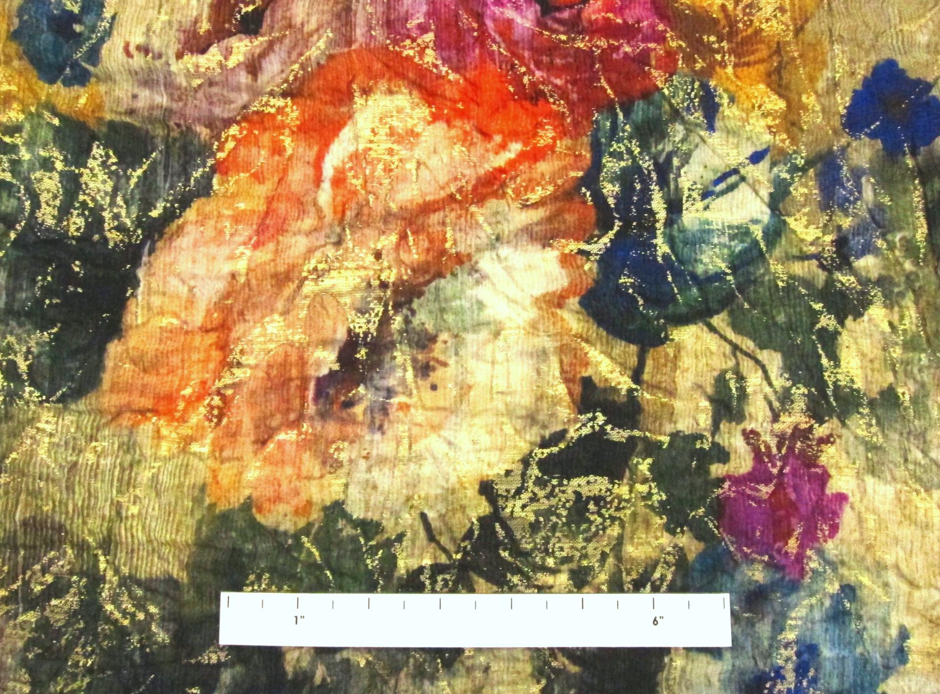 Metallic Silk Blend Cloqué1