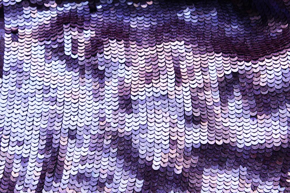 Sequins on Silk Chiffon0