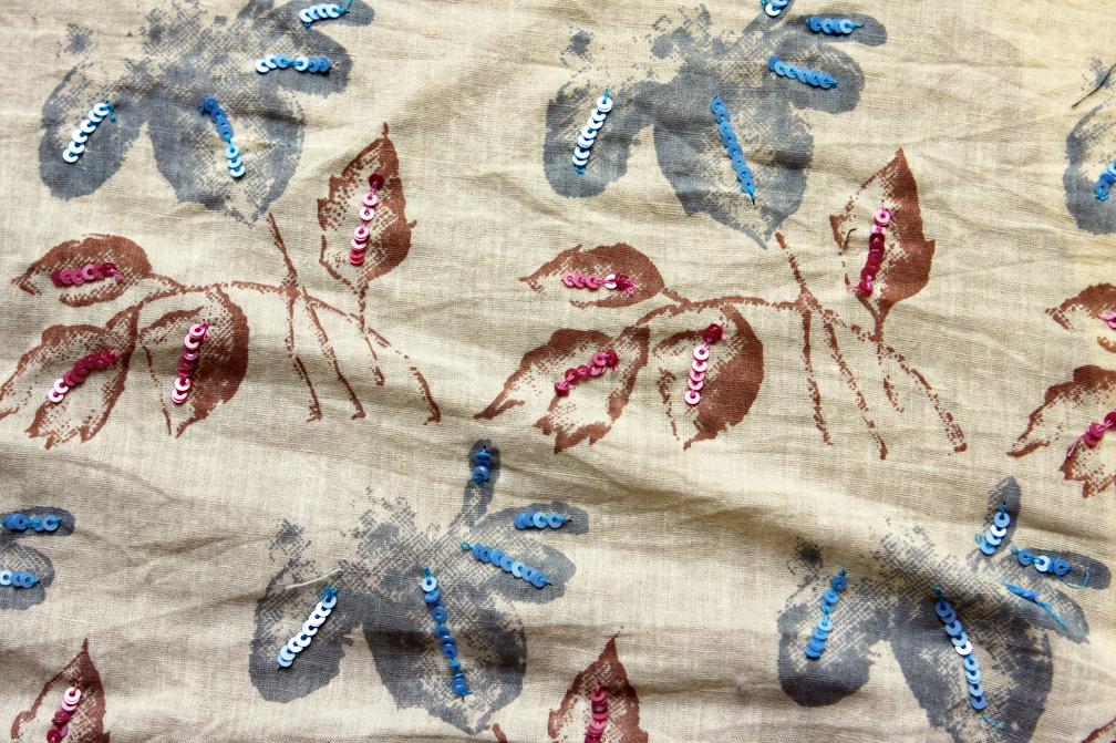 Sequined Cotton Voile0