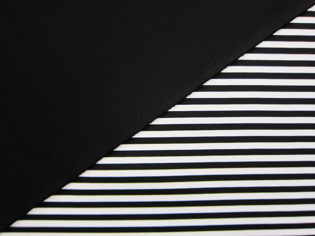 Double Faced Scuba Knit in Black & White