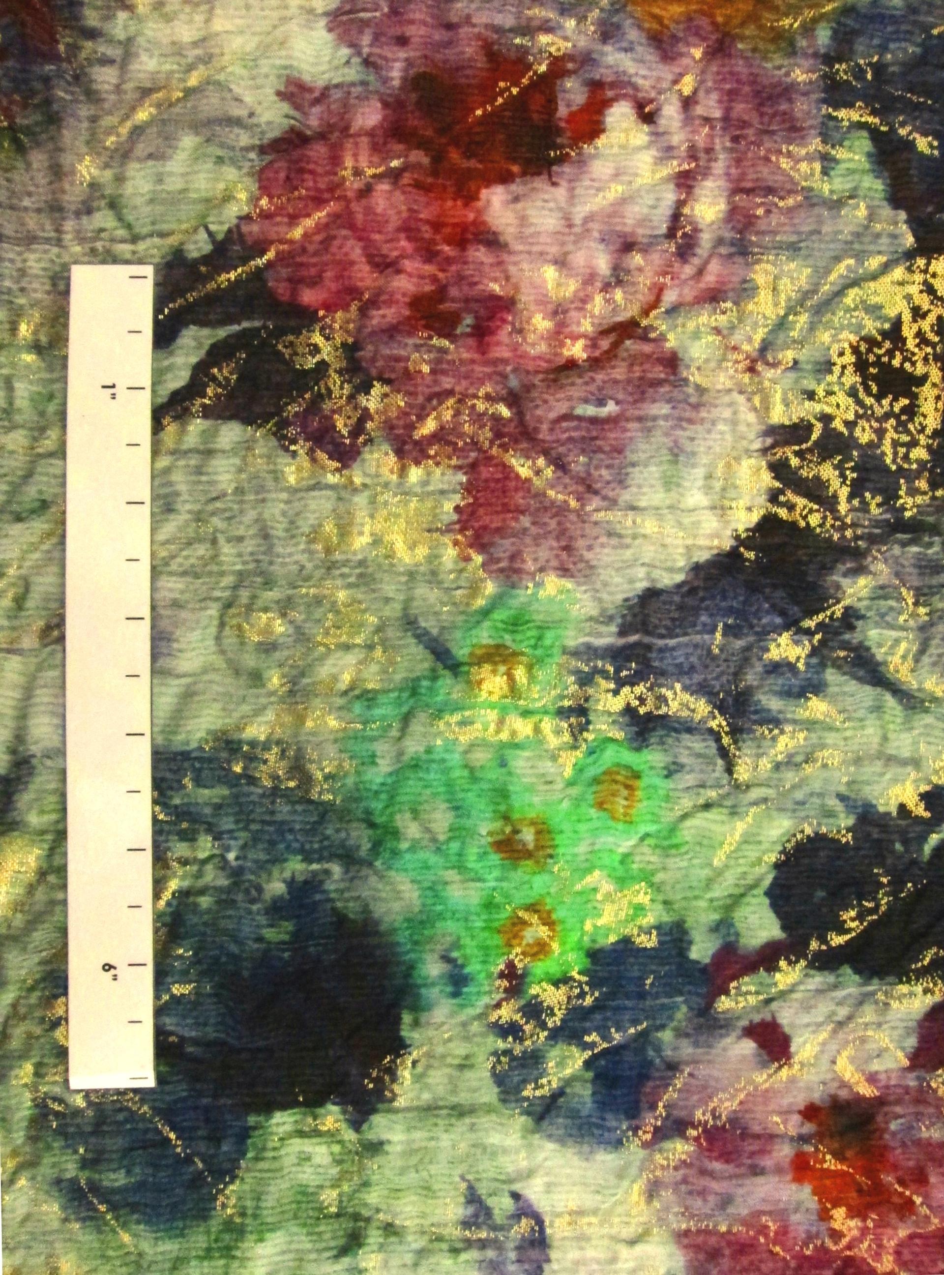 Metallic Silk Blend Cloqué1