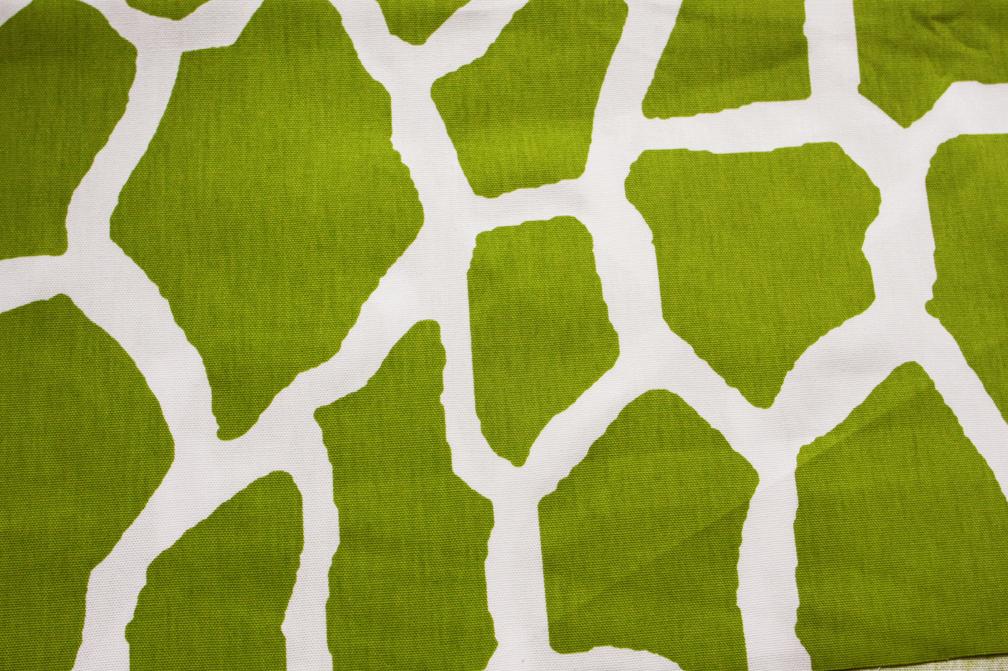 Cotton Canvas Giraffe Print in Chartreuse0