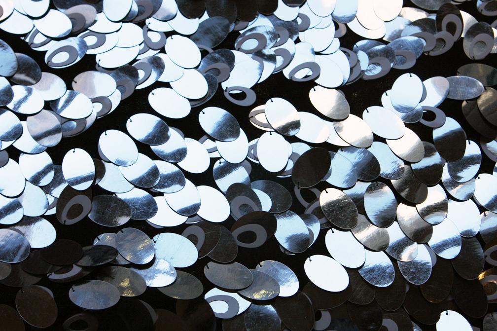 Novelty Paillettes on Silk Chiffon0