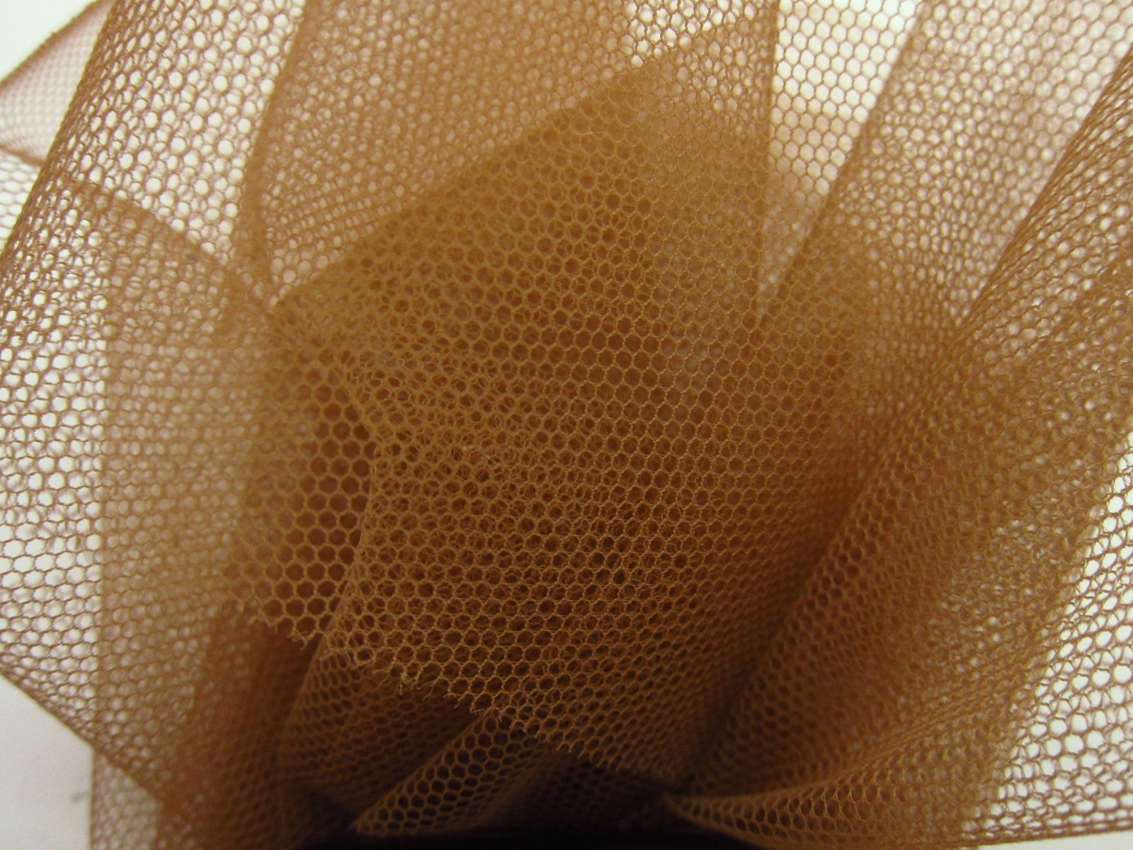 Italian Nylon Tulle in Tabacco1