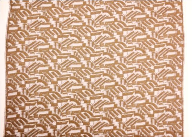 Taupe and coffee cream abstract French Chantilly Lace