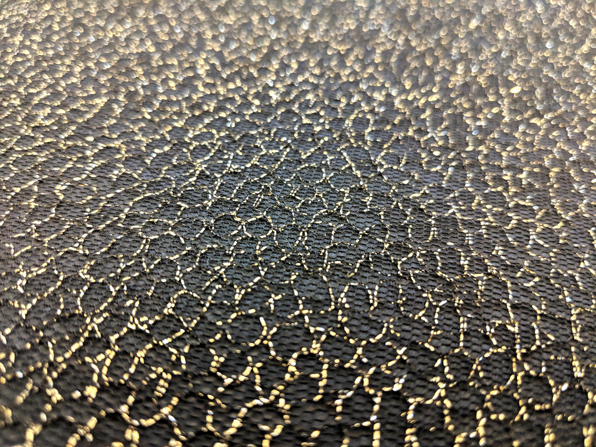 Novelty Metallic Tulle in Black and Gold