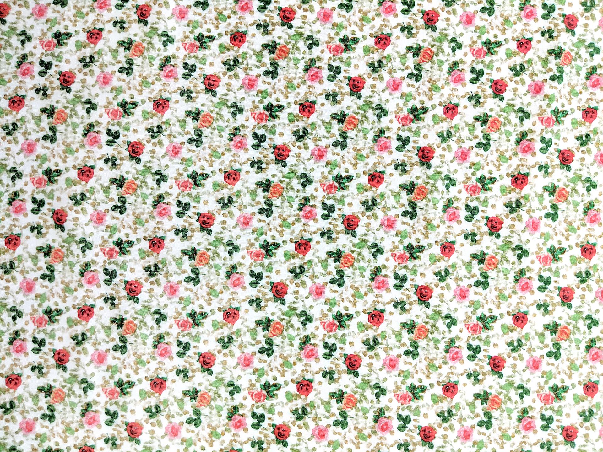 Viscose Print with Small Roses