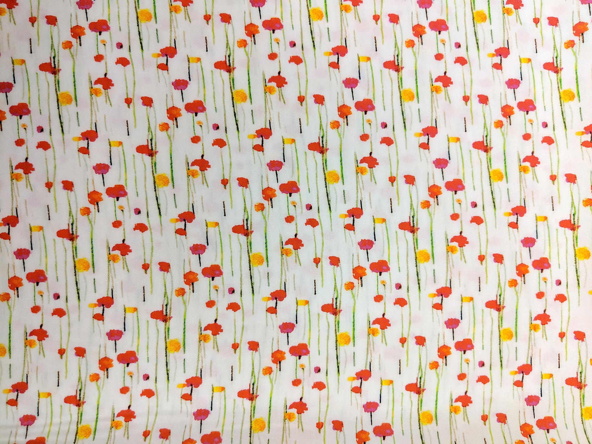 Viscose Print with Floral Motifs