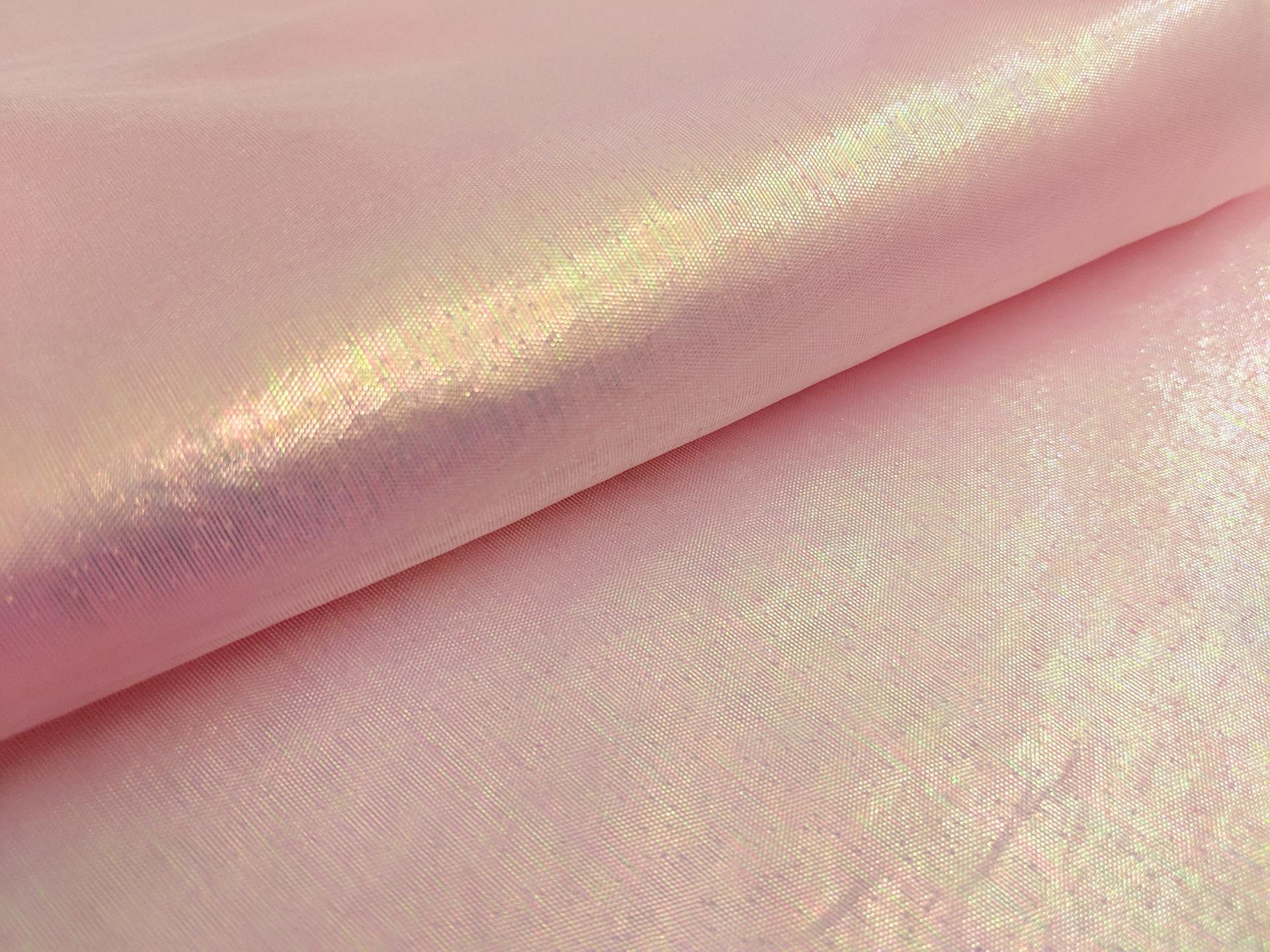 Sheer Opalescent Organza in Pink