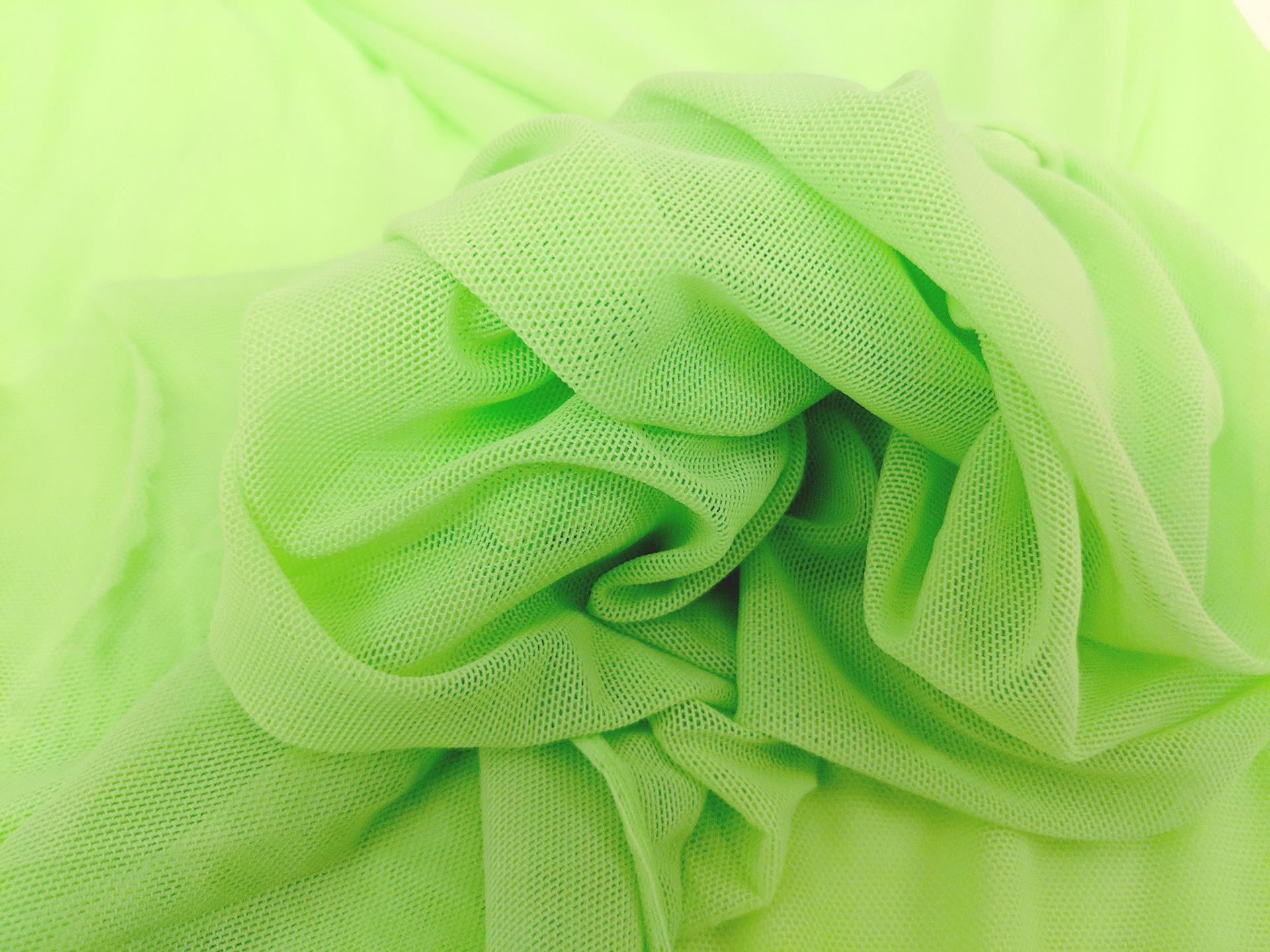 Stretch Tulle in Lime Green