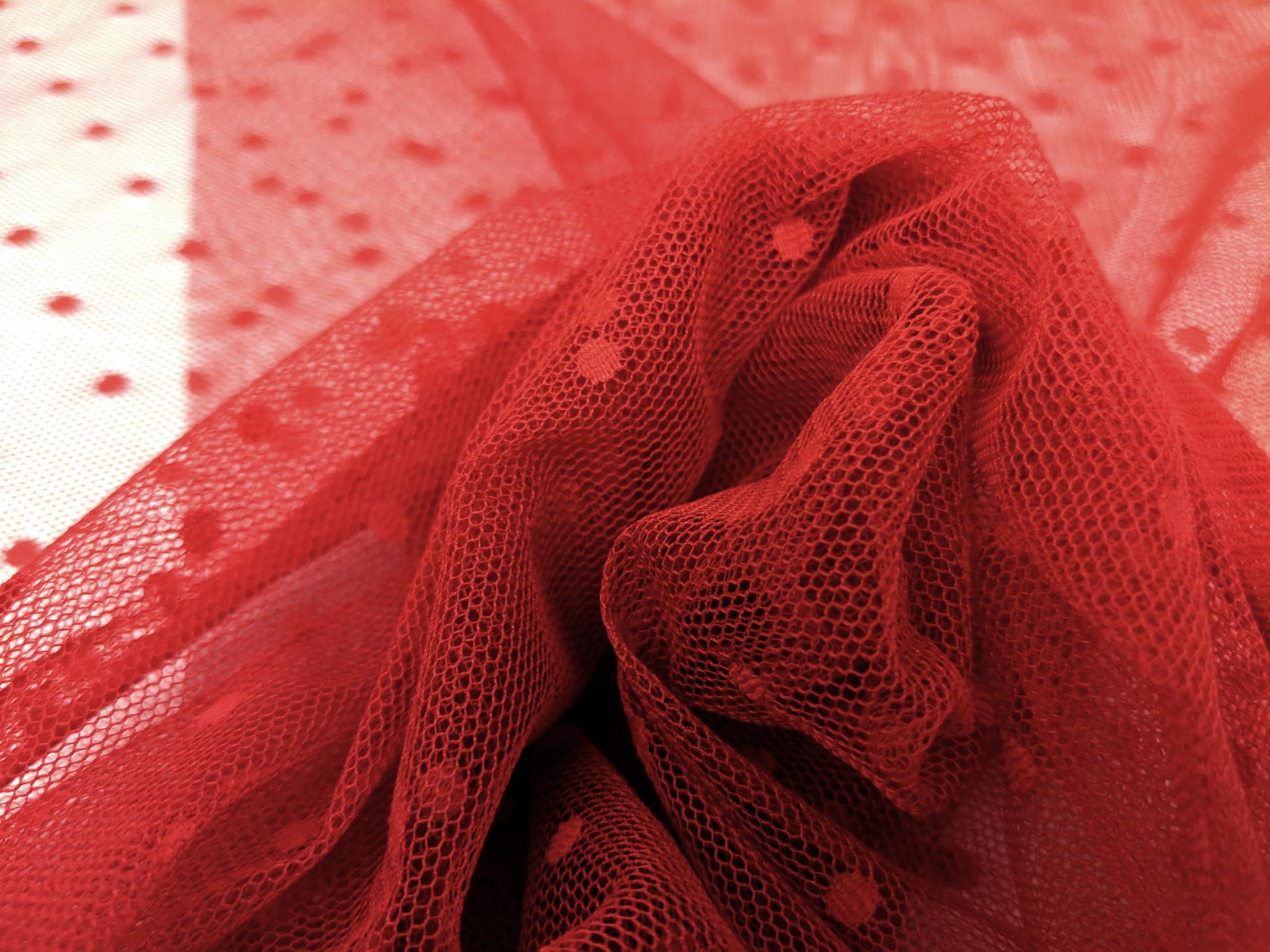 Point D'Sprit in Red