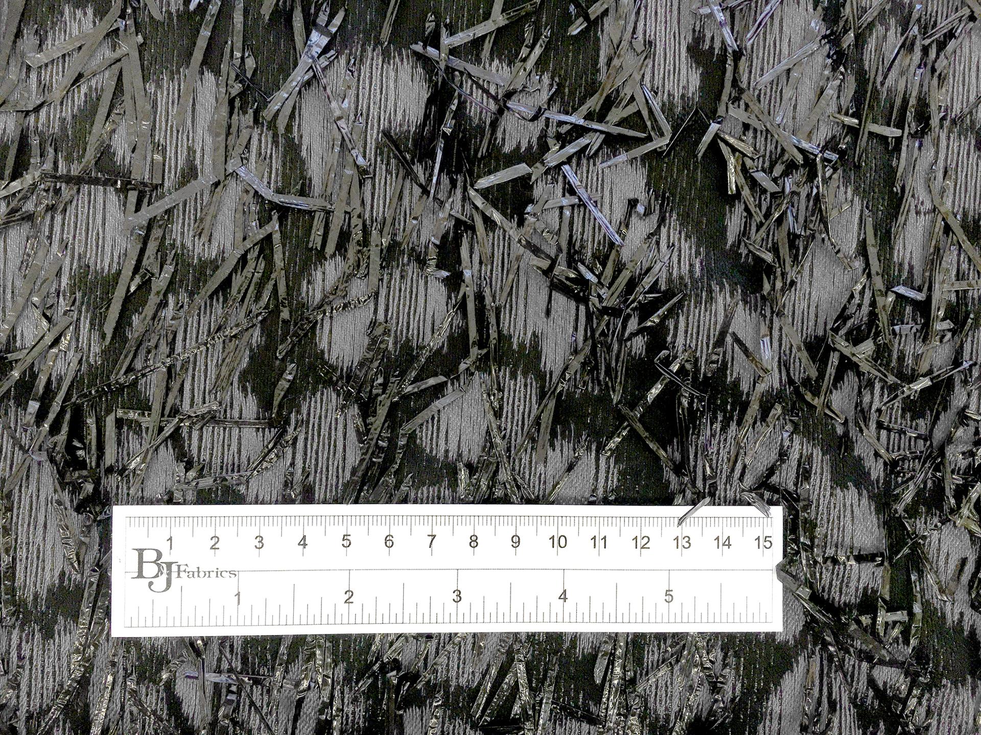 Silk Animal Print Jacquard with Raffia Eyelashes 