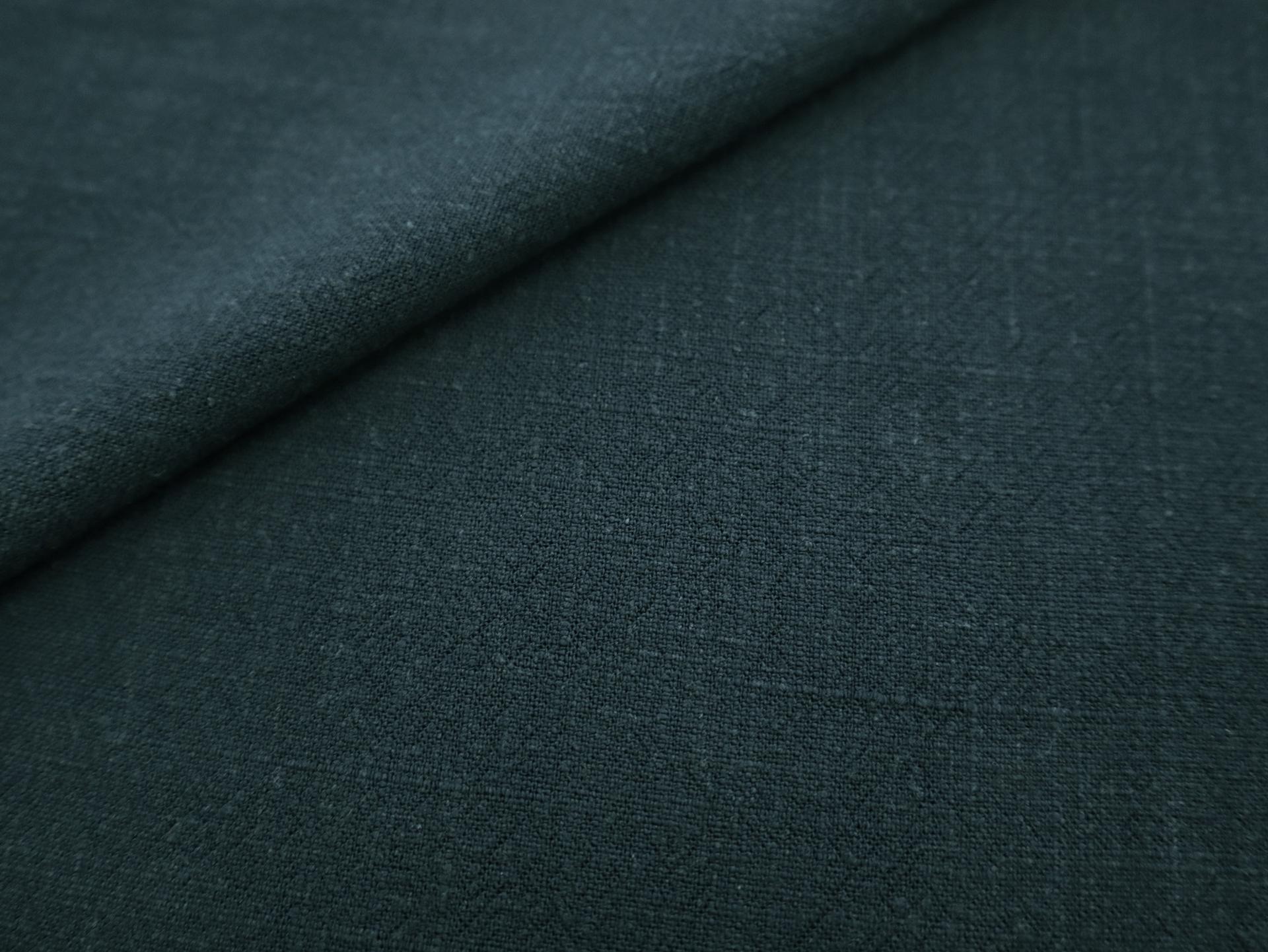 Sustainable Viscose Linen Blend Noil in Evergreen