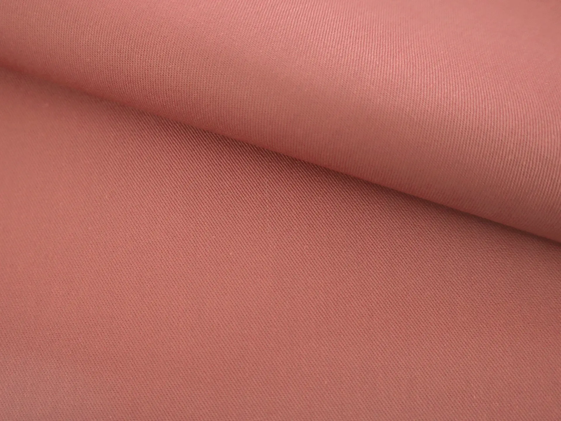 Polyester & Cotton Twill in Antique Coral