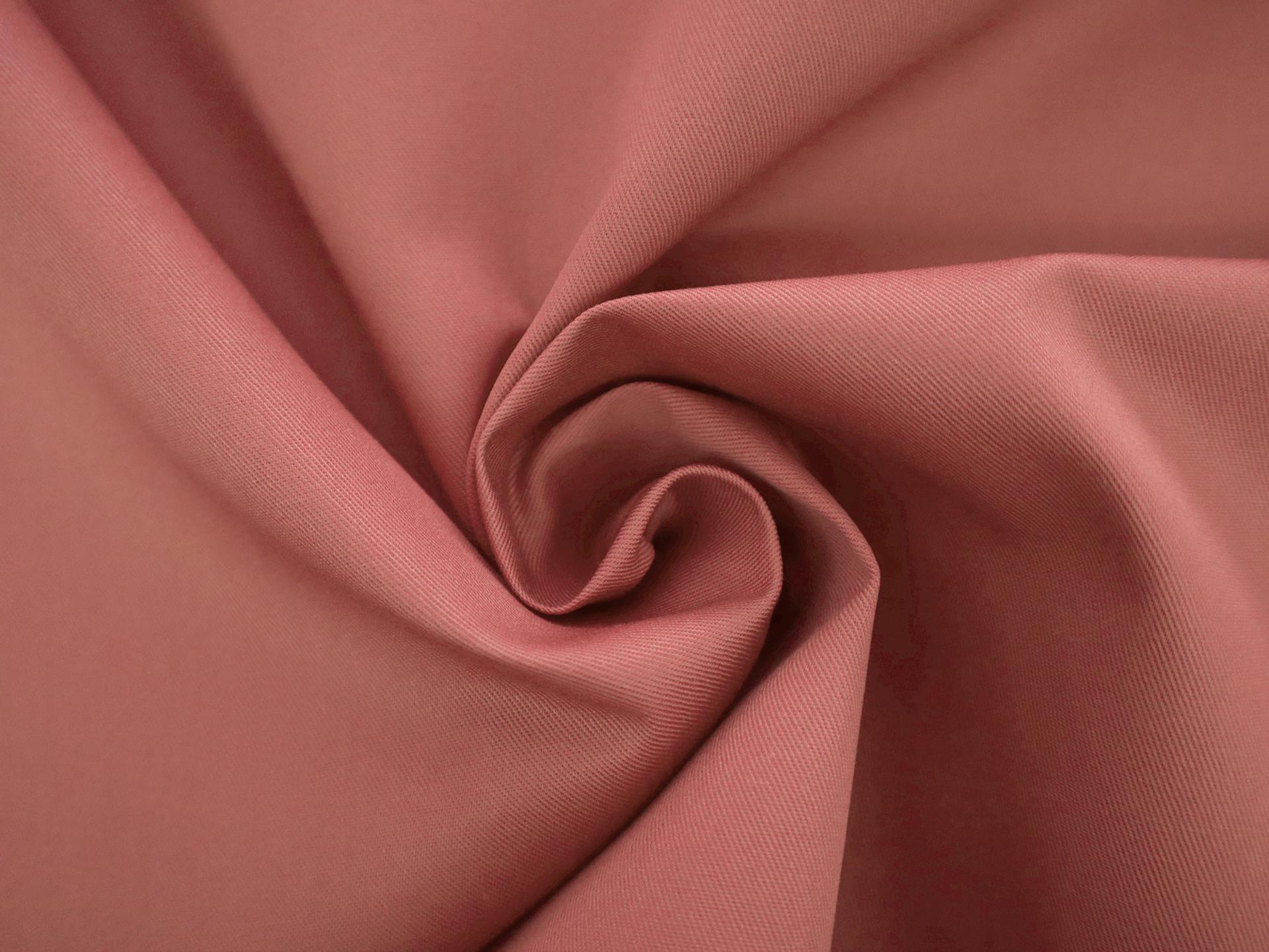 Polyester & Cotton Twill in Antique Coral