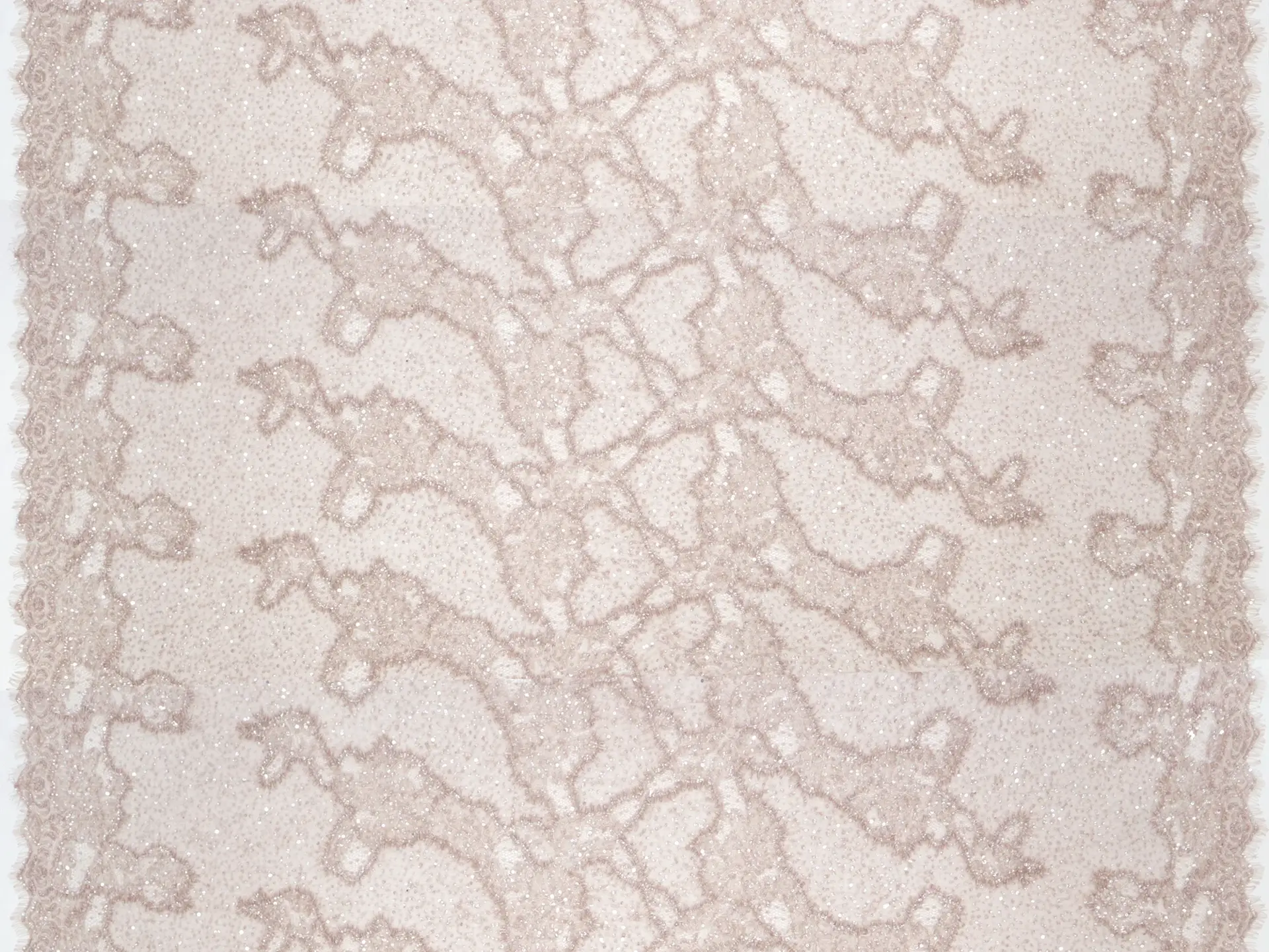 Beaded Chantilly Lace in Blush