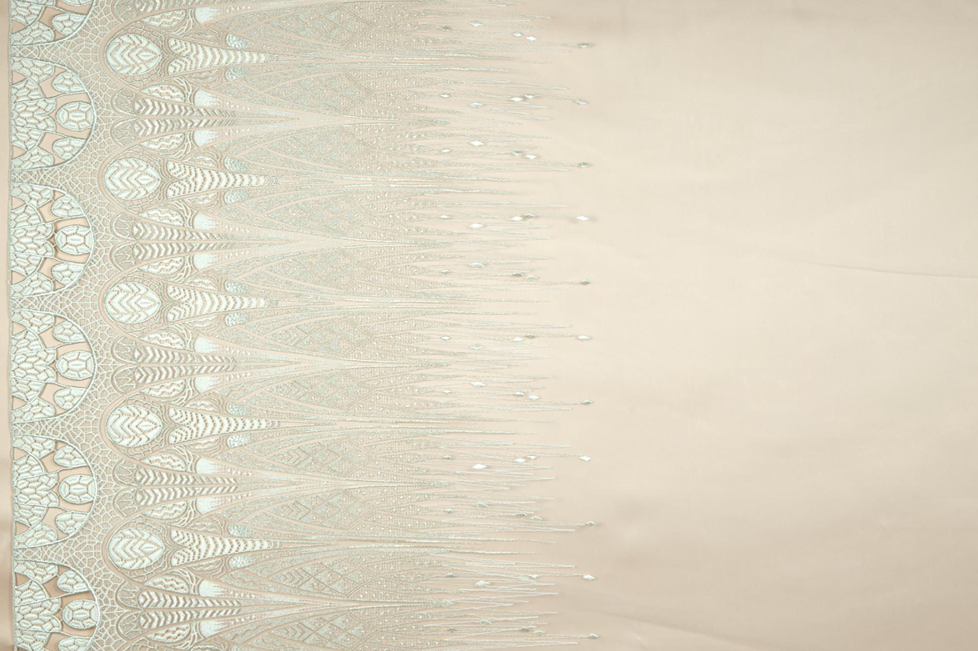 Novelty Heavy Embroidered Tulle with Metallic Accents