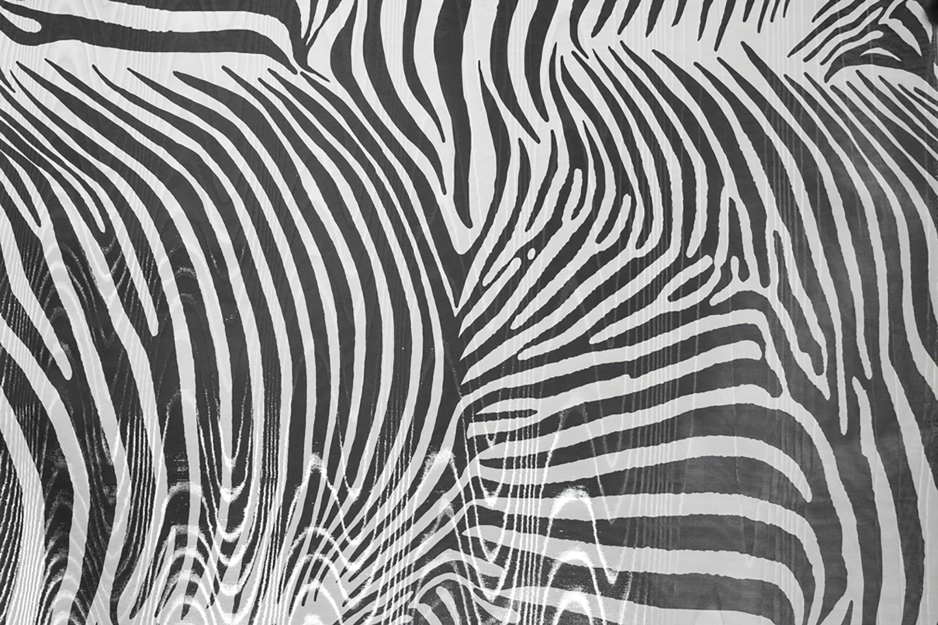 Novelty Faille Lamé with Large Zebra Print