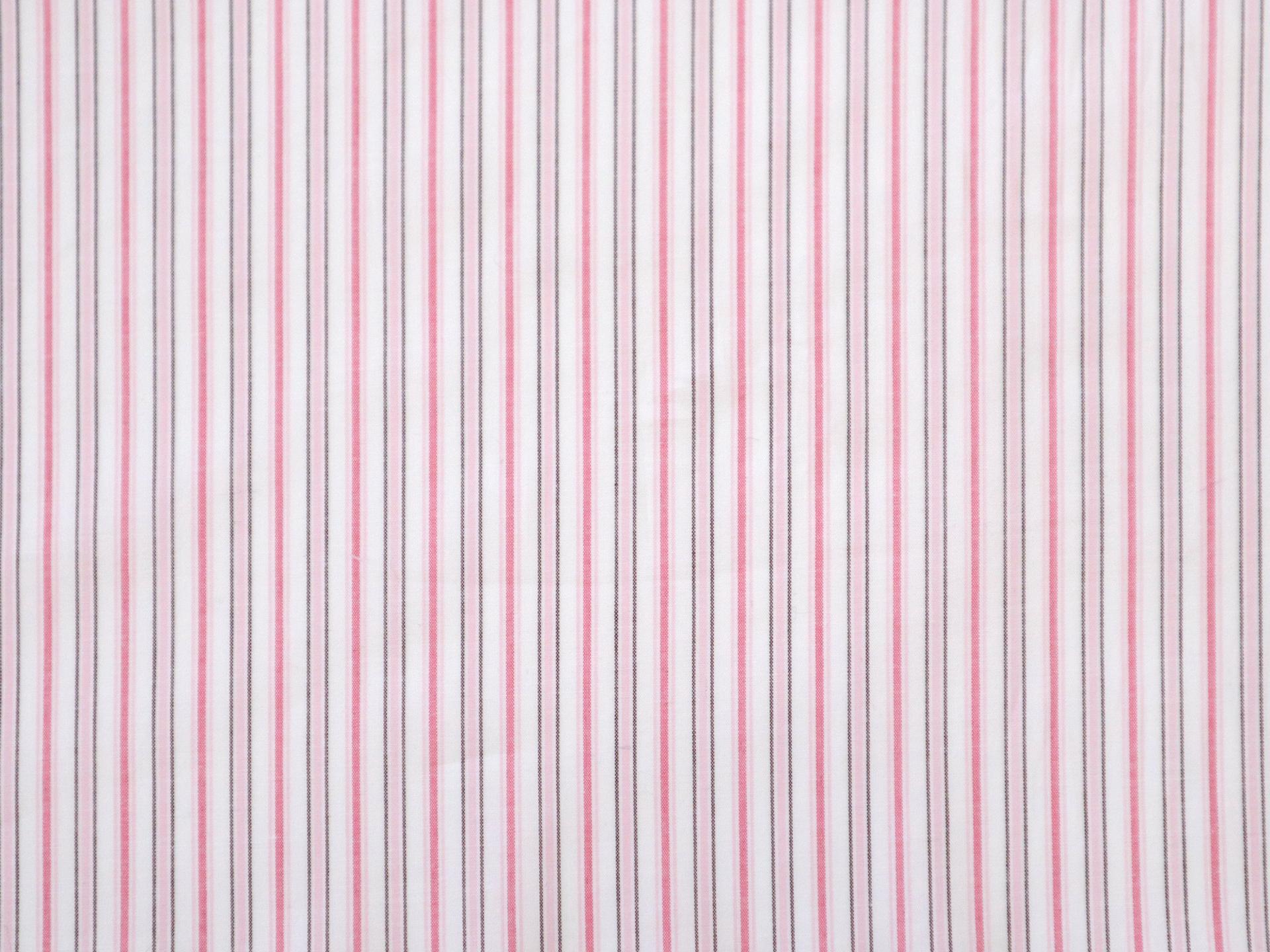 Cotton Lycra Woven Multitrack Stripe in Pink