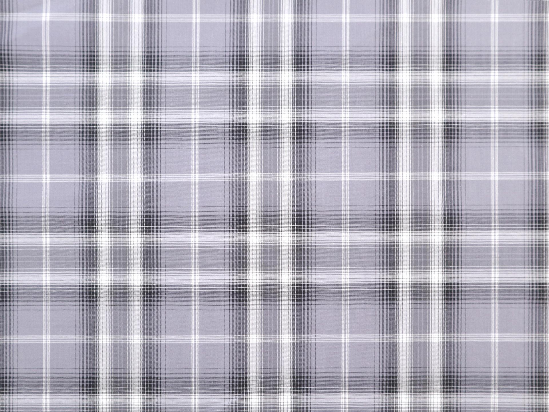 Cotton Plaid Shirting in Grey