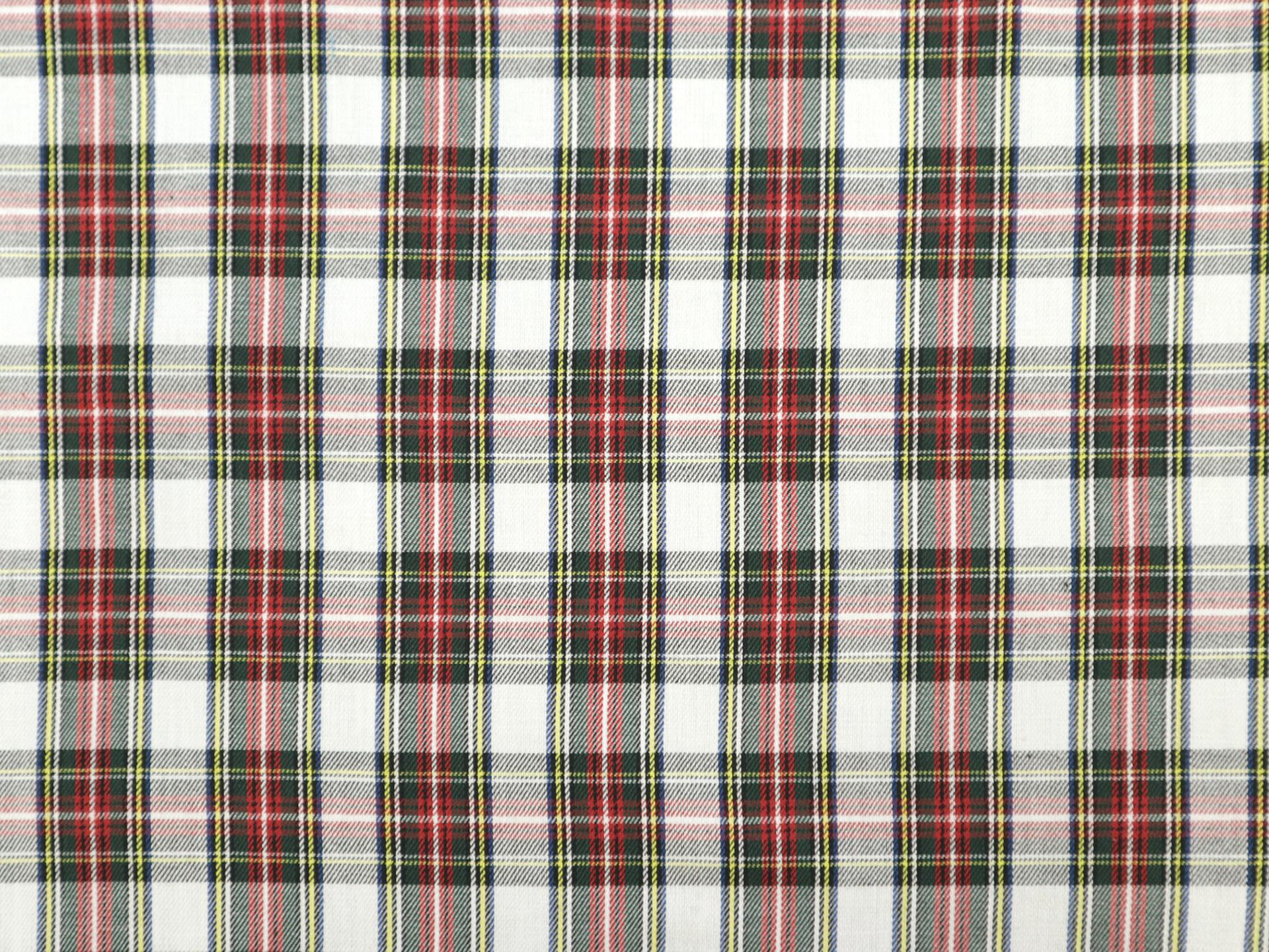 Cotton Twill Plaid in Ivory
