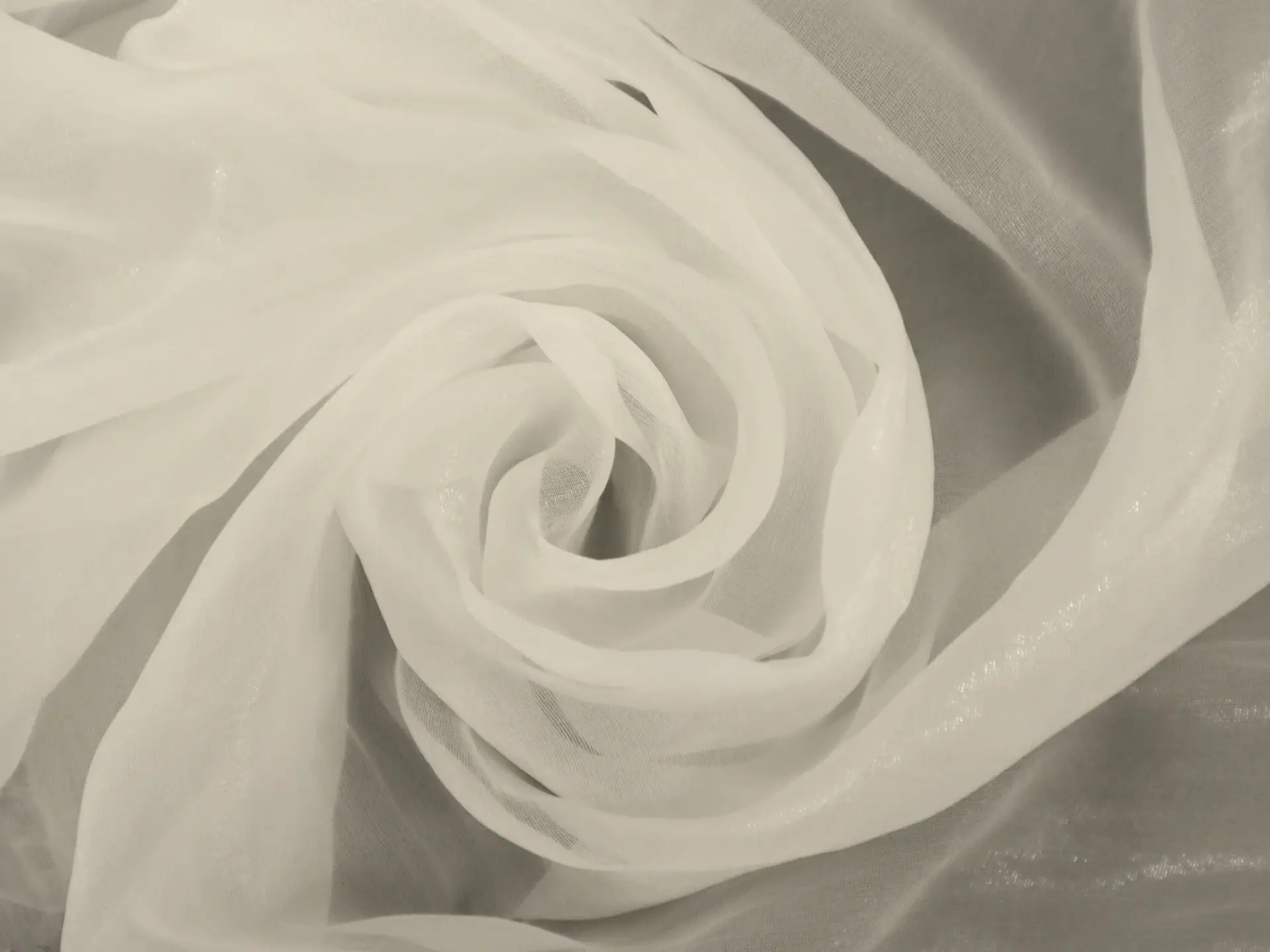 Silk and Nylon Chiffon in Diamond White