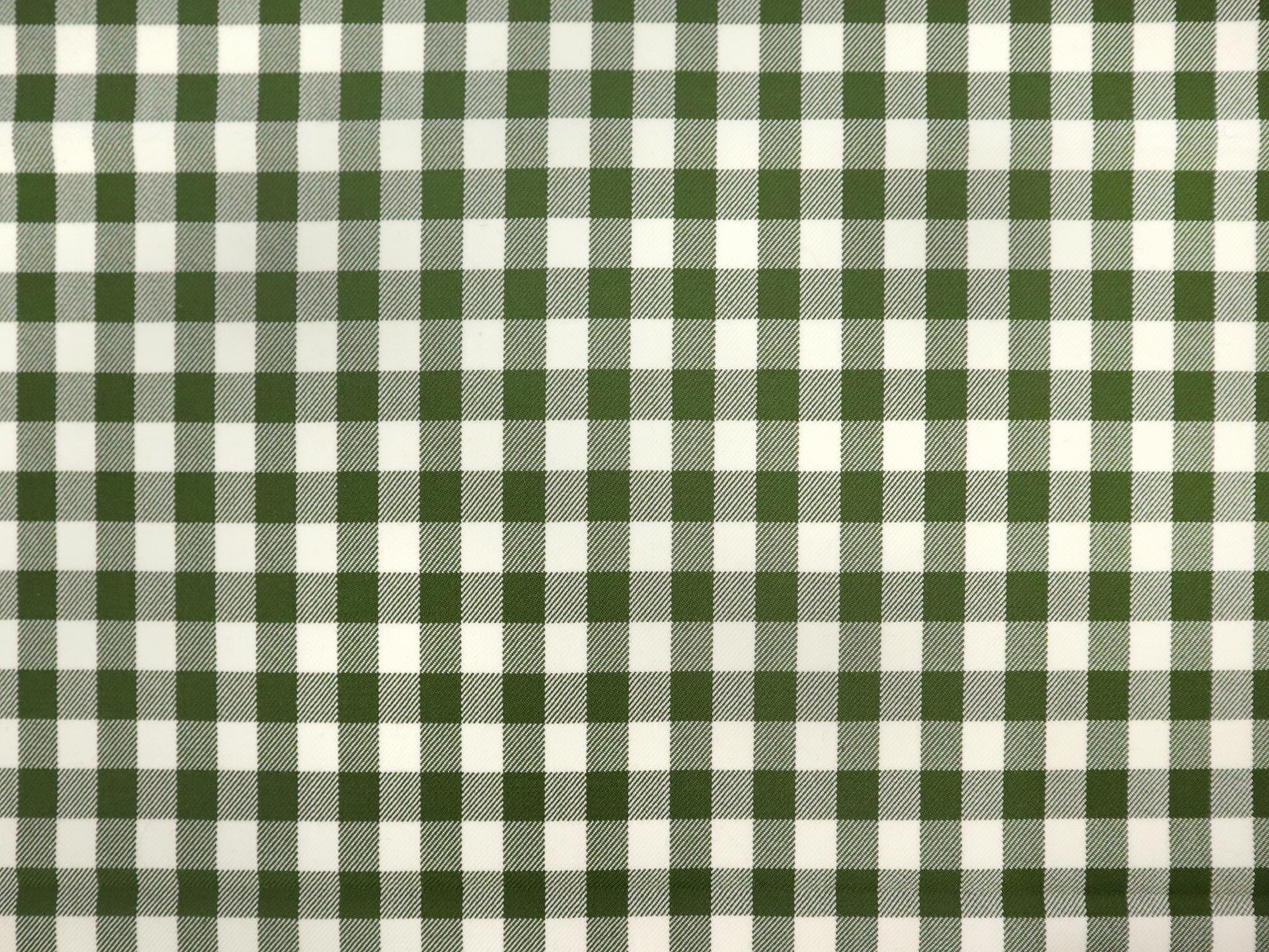 Italian Wool Shepherd's Check Suiting in Olive