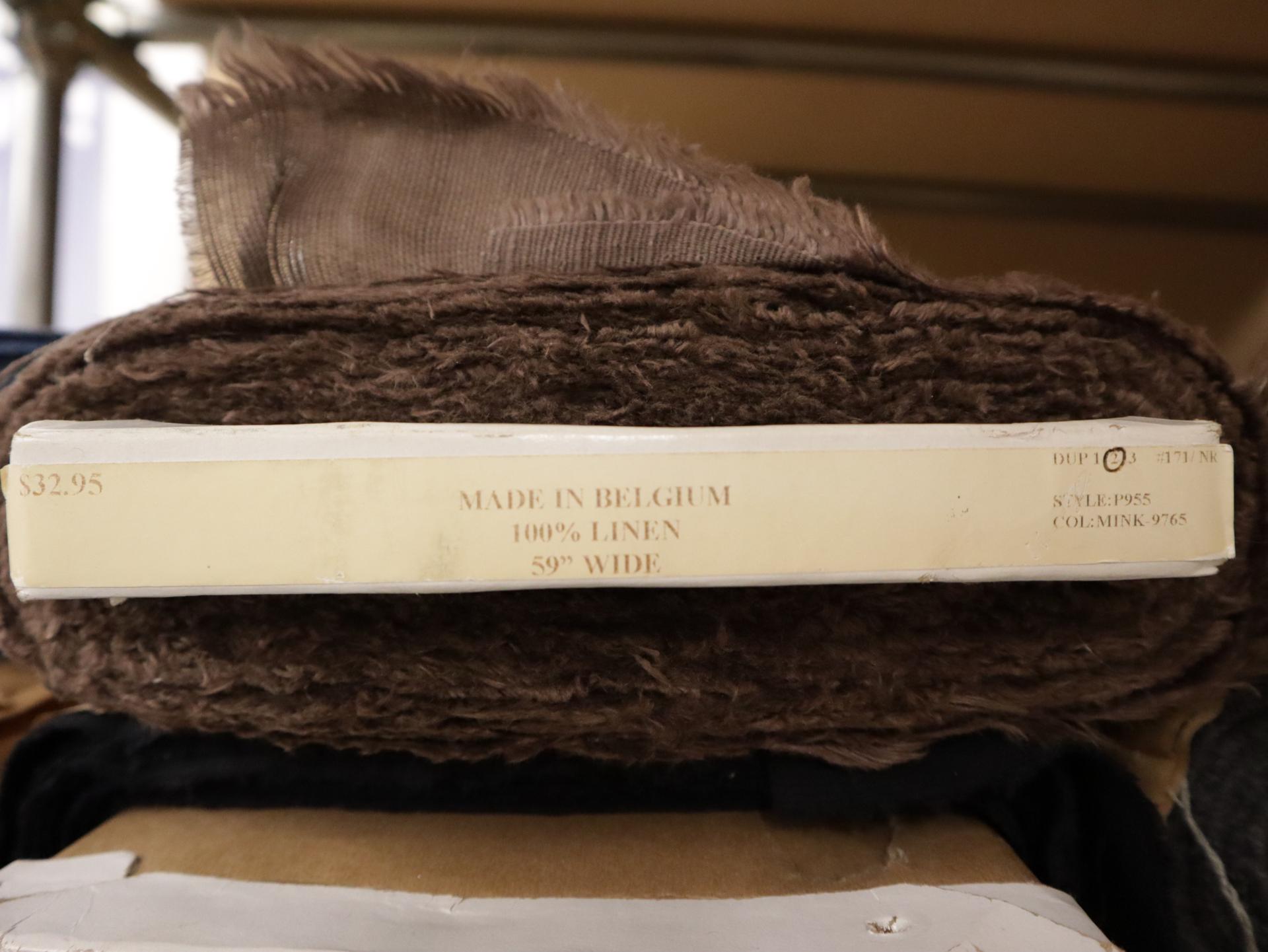 DNP LINEN IN MINK BROWN