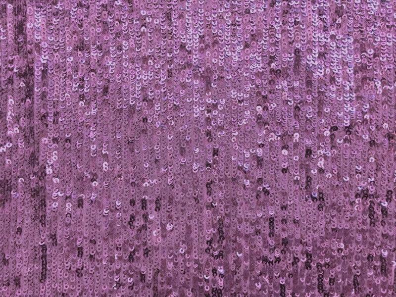 Fantasia Mini Sequins on Stretch Tulle in Purple