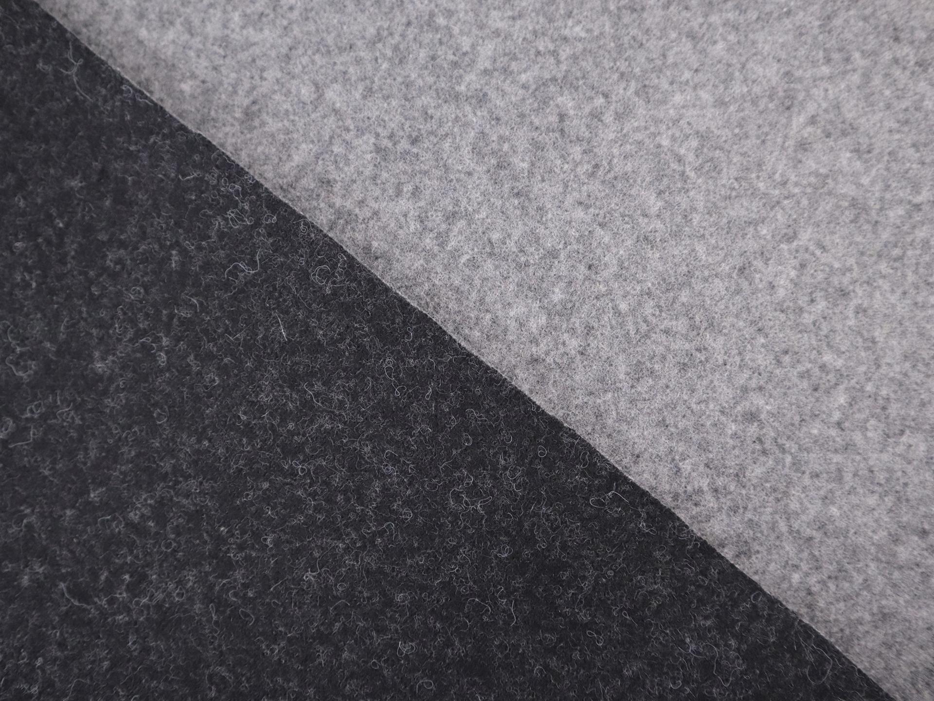 Double Faced Wool Knit in Heather Grey & Black