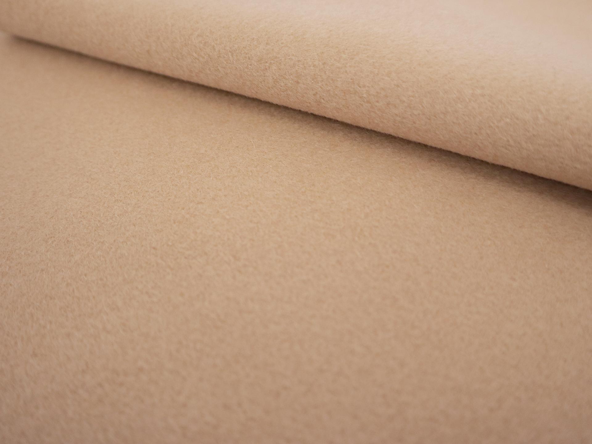 Wool & Angora Coating in Sand