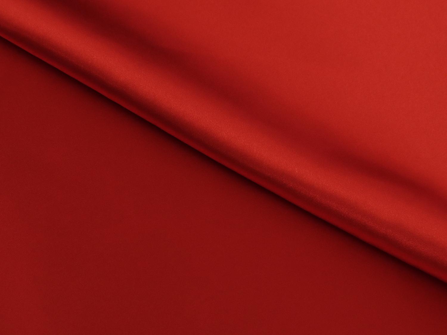 Satin Charmeuse in Bright Red