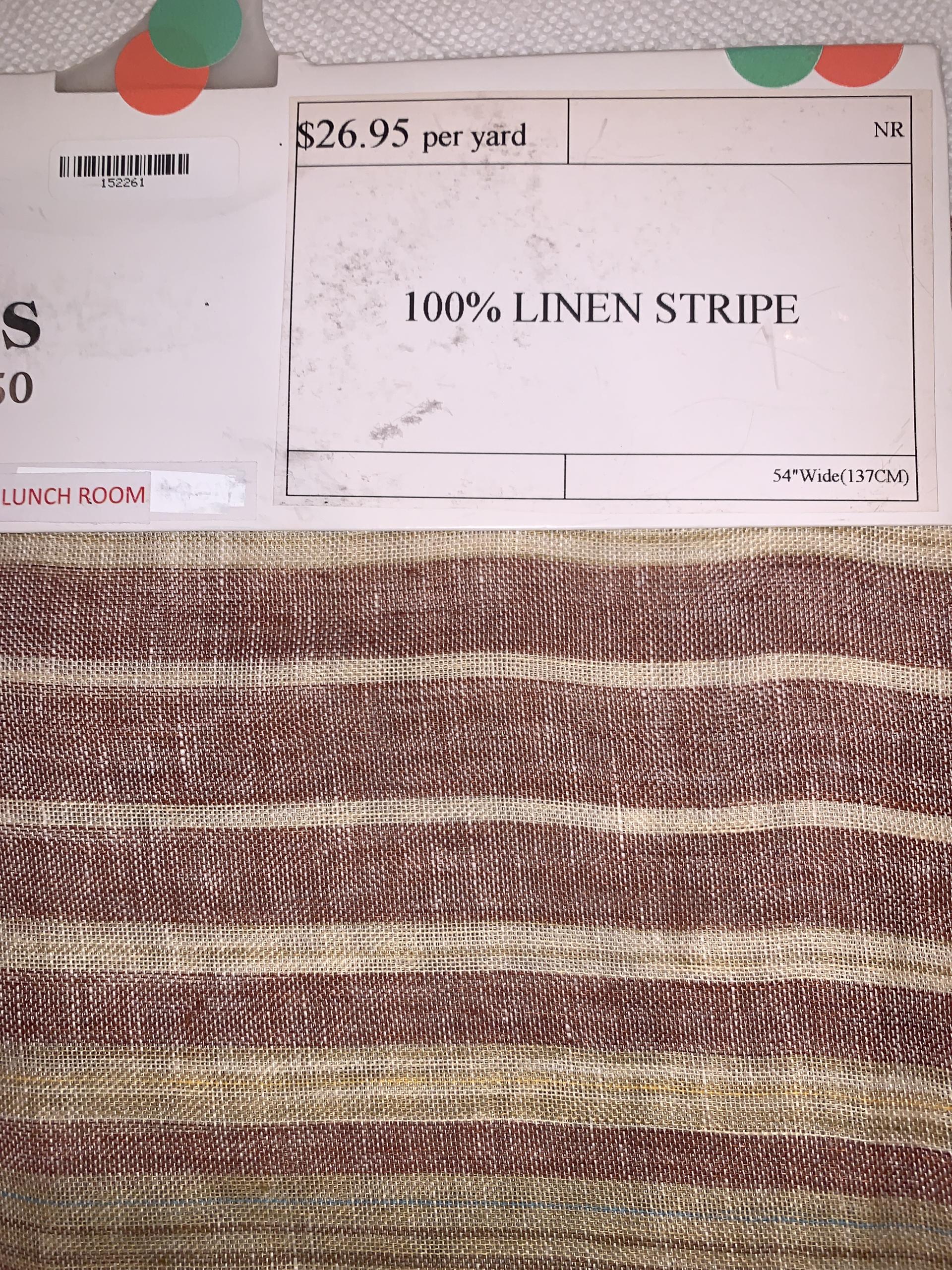 Scnp 100% Linen Stripe