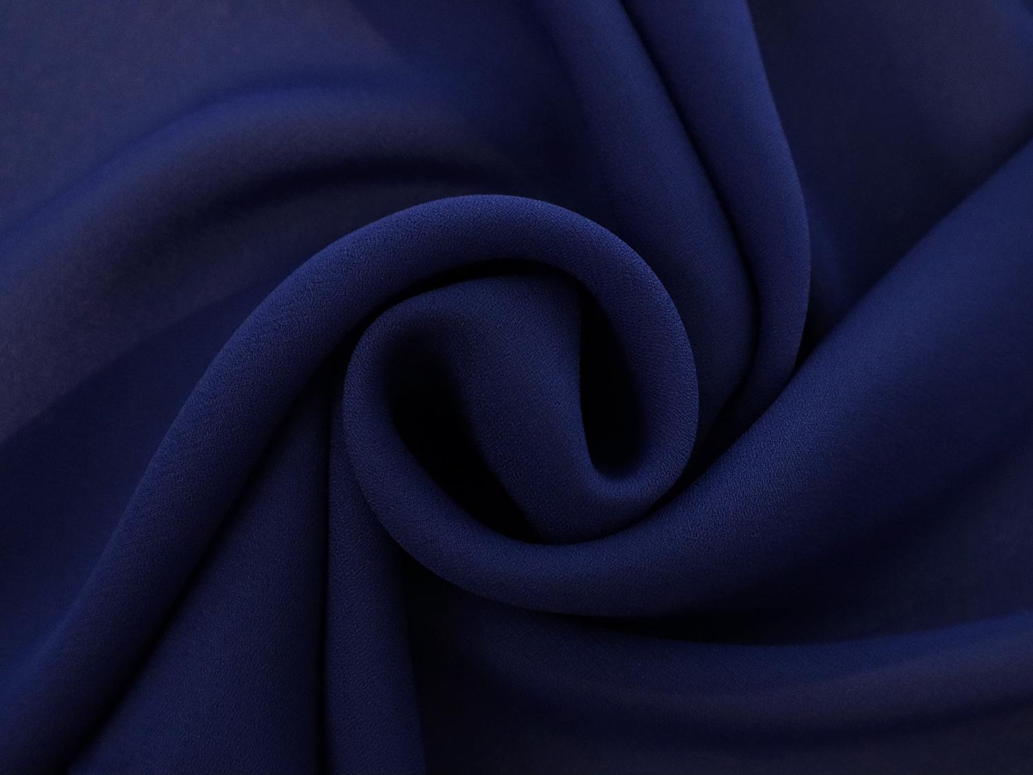 Polyester Double Georgette in Blueberry