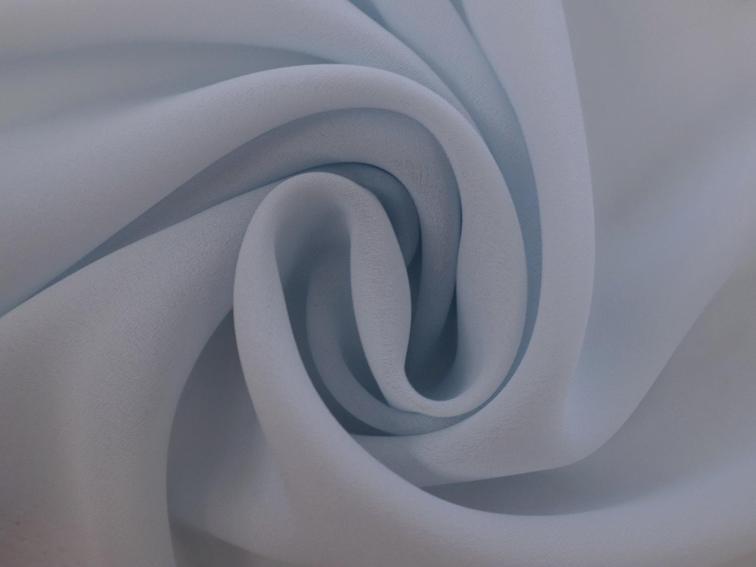 Polyester Double Georgette in Silver