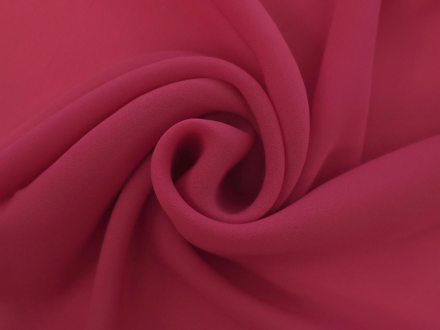 Polyester Double Georgette in Strawberry Frost