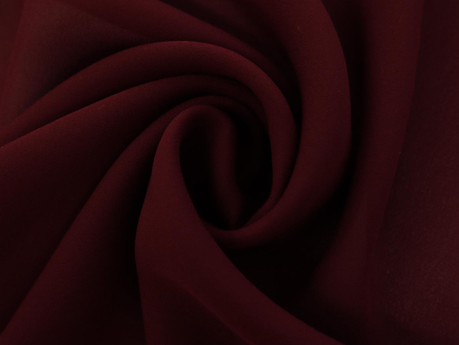 Polyester Double Georgette in Burgundy